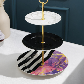 Блюдо 3 яруса "Закат" 15/18/23 см 5204481