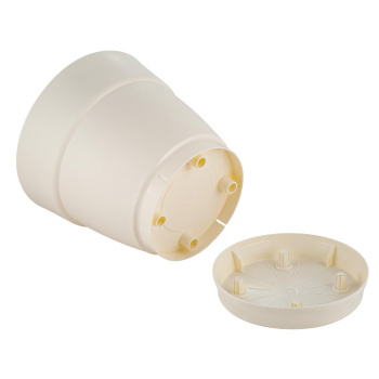 Кашпо пластм. "Villa de Fiori"  1,1л d верха 130мм h155мм с поддоном Белосн. жасмин IG660010048*1/10 Кашпо пластм. "Villa de Fiori"  1,1л d верха 130мм h155мм с поддоном Белосн. жасмин IG660010048*1/10