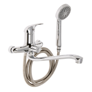 Смеситель для ванны ЦС-СМ 300-4 D35 М-43 плоский S-обр. излив (Подольск) *1/8