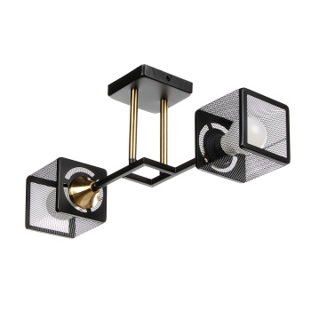 Люстра N6400/2 BK+COP 2*40W E27 220V (l-465; w-155; h-195)  VERNER LIGHTING *1