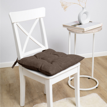 Подушка для стула с тафтингом рогожка 40*40см Шоколад Волшебная ночь *1/8 Подушка для стула с тафтингом рогожка 40*40см Шоколад Волшебная ночь *1/8