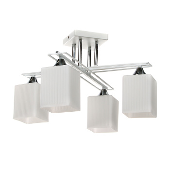 Люстра N6401/4 WT+CR  4*40W E27 220V (d-480; h-275)  VERNER LIGHTING *1