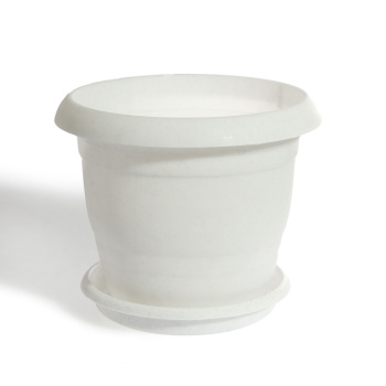 Кашпо пластм. "Toprak"  3,0л d верха 200мм h165мм с поддоном Мрамор А5220мр (Копейск)   *1/40