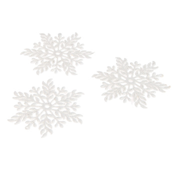 Подвеска "Волшебная снежинка" 11,5 см (набор 3 шт), Белый