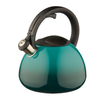 Чайник нерж. со свистком 2,8л д/ИНДУКЦ плит Бирюзовый КТ-138T "Катунь" *1/12