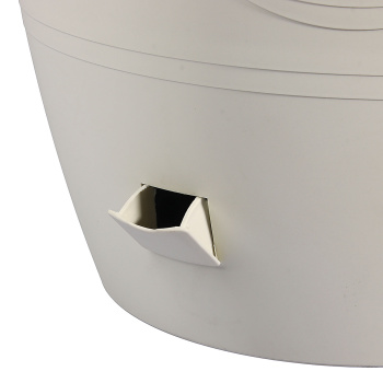 Кашпо пластм. "Lе Jardin"20,5л d верха 400мм h330мм дрен.реш.,п/корн.вент.Колёс. Серое 106-1К*1/10