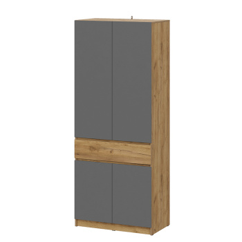 Шкаф 2216*506*900 с 2 дверками1 ящиком Дуб Крафт Золотой/Графит серый Авиньон СВ-мебель*1