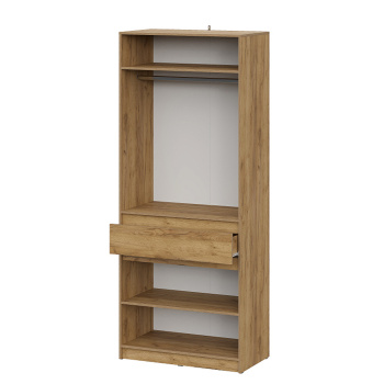 Шкаф 2216*506*900 с 2 дверками1 ящиком Дуб Крафт Золотой/Графит серый Авиньон СВ-мебель*1