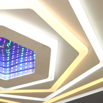 Светильник светодиодный акриловый 500мм 240W H2017 120W*2 white с пультом S=25м2 VERNER LIGHTING *1