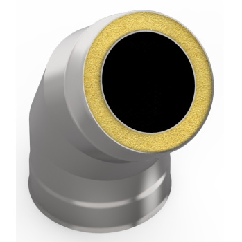 Отвод-сэндвич 135*, 115х200, нерж./оцинк., 0,5мм, 0,5мм по кон. *1/6