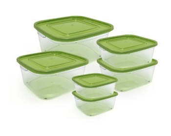 Набор контейнеров д/прод. пластм. "Summer time" 6шт: 0,2лх2шт+0,7лх2шт+1,8л+3л арт.58718 "ПБ" *1/4