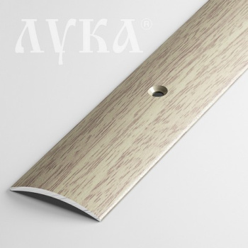 Порог-стык полукруглый Лука ПС 04-1, 1800х29х4.5 мм, дуб беленый