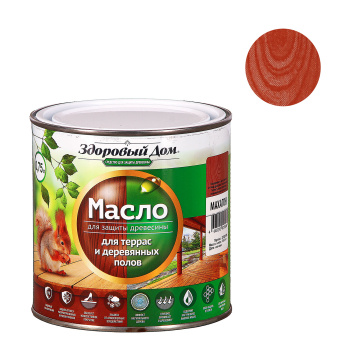 Масло для террас и деревянных полов Здоровый Дом Махагон 0,75 л *1/6/528