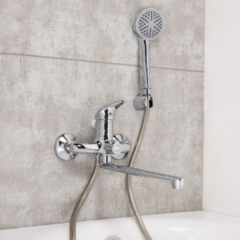 Смеситель для ванны ЦС-СМ 300-4 D35 М-43 плоский излив (Подольск) *1/8