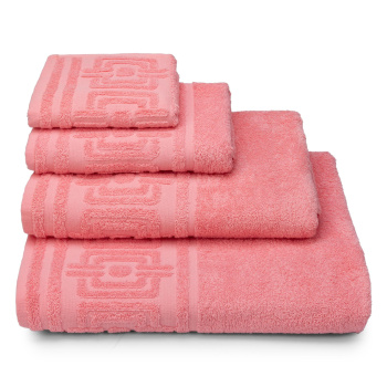 Полотенце махровое 70*130см Rhodes цв.14-1521 розовый 350г/м2 ПЛ-3501-06355 *3/15