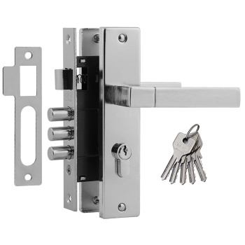 Замок врезной 61,5мм хром 709К Нора-М *1/12