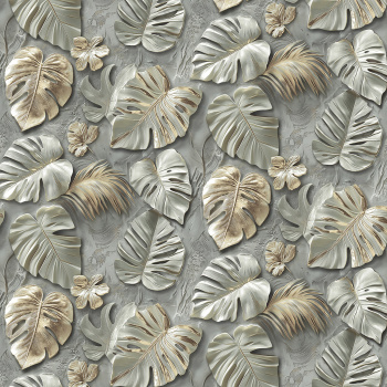 Обои флиз Victoria Stenova Madeira (сер./зел.) 585553 1.06*10м *6