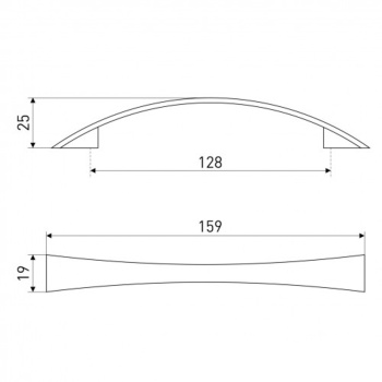 Ручка мебельная 128мм ЗОЛОТО 2133-128 Соллер *10/400