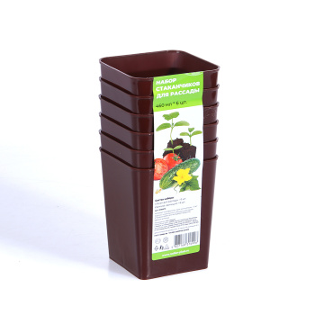 Набор стаканов 400 мл для рассады Радиан, 6 шт., пластик, микс