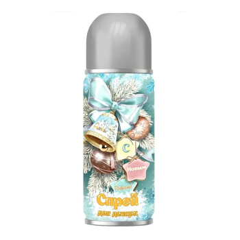 Спрей СЕРЕБРО для новогоднего декорирования