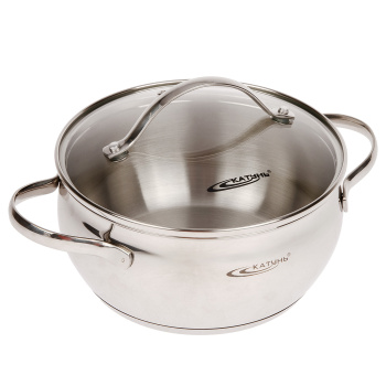 Набор кастрюль нерж. "Катунь" "Медея" 6пр.:1,6л+2,2л+3,2л термор.дно, Ст.кр. KT-AP-011-1 *1/2