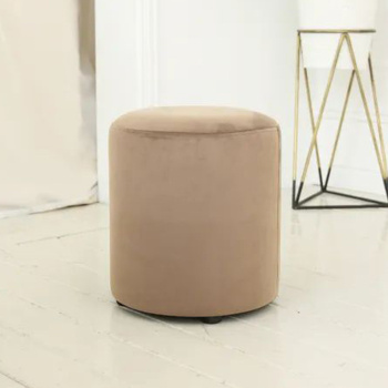 Пуф FORPOST, 40х45х40 см, бочка, микровелюр конфетти крем, бежевый