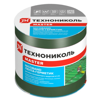 Лента-герметик 0,15м х 3м зеленая самоклеящаяся NICOBAND ТехноНиколь *1/8