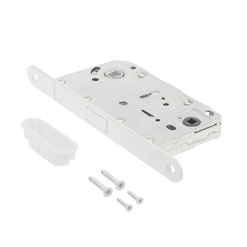 Защелка врезная п/ручку и фиксатор БЕЛЫЙ матовый БЕСШУМНАЯ 5300-MC-WC-WM Code Deco *1/40