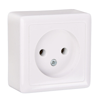 Розетка "Хит" ОП 1-мест. белая РА10-131-б *10/168