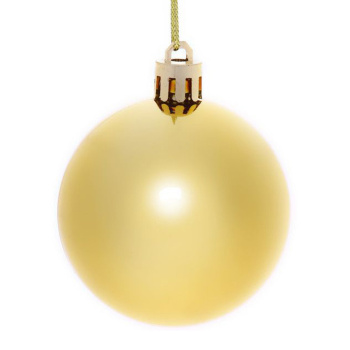 Набор новогодних шаров "Глянец", диаметр 6 см, 6 шт., золотой Набор новогодних шаров "Глянец", диаметр 6 см, 6 шт., золотой