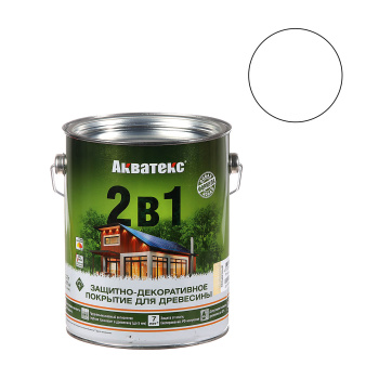 Защитно-декоративное покрытие 2.7 л для древесины АКВАТЕКС 2 в 1, алкидное, бесцветный
