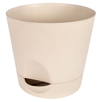 Кашпо пластм. "Le Parterre" 2,8л d верха 190мм h170мм с поддоном Кремовый 204-6 (Tek.A.Tek)*1/20