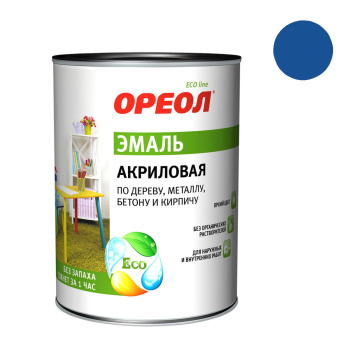 Эмаль акриловая синяя 0,9 кг Ореол *1/14/588