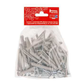 Дюбель с шурупом BROZEX 6,0*50 пакет (50шт) *1/20