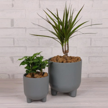 Кашпо пластм. "Фита" 4,3л d верха 190мм h200мм со вставкой Муссон ФИ19-70*1/8