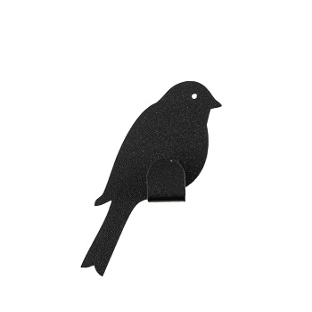 Крючок декоративные "Птичка" металл 8,5х6х2см черная Verda Line *1/102
