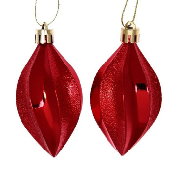 Ёлочные игрушки "Таинственное очарование" Капля 8 см (набор 2шт), красный Ёлочные игрушки "Таинственное очарование" Капля 8 см (набор 2шт), красный