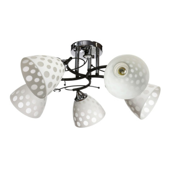 яяяЛюстра 146P6037/5 5хE27 40W хром/белый 23х60см   4587749