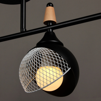 Люстра N6418/4 BK+WOOD 4*40W E27 220V (l-780; w-120; h-270)  VERNER LIGHTING *1 Люстра N6418/4 BK+WOOD 4*40W E27 220V (l-780; w-120; h-270)  VERNER LIGHTING *1