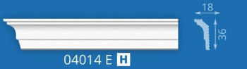 Плинтус потолочный "Формат" 04014Е  2.0м  18*36  (подх. для натяжного потолка) *180 (углы арт.БО528)