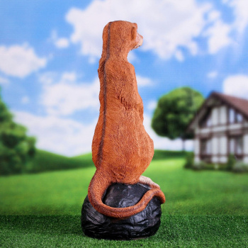 Садовая фигура "Большой сурикат на камне" 22х24х60см 9438635