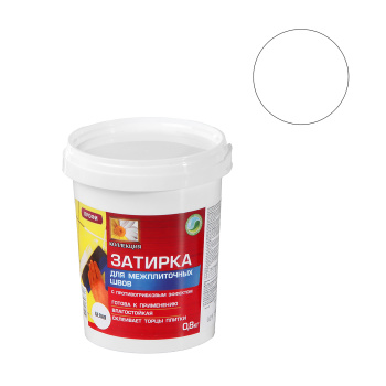 Затирка акриловая для швов 0.8 кг КОЛЛЕКЦИЯ, белый