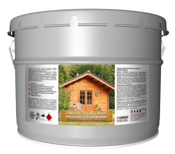 Защитно-декоративное покрытие 8 кг для древесины Первая Цена, алкидное, сосна