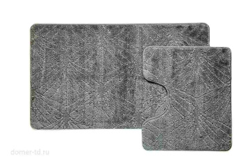 Коврик д/ванной Bombini  "Classic" Комплект:(60см х 100см)+д/туалета Серый CLT 202004 *1/25