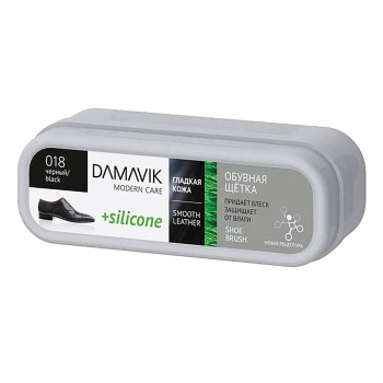 Губка д/обуви ДАМАВИК с силик. черная *5/100