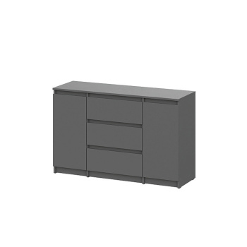 Комод 1201*754*390мм 3 ящика,2 дверки ГРАФИТ серия 2 Денвер СВ-мебель *1