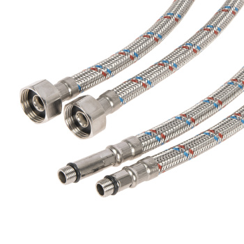 Шланг соединительный к смесителю 150 см нерж.сталь VALFEX М10*18-1/2" уп.2шт *1/25