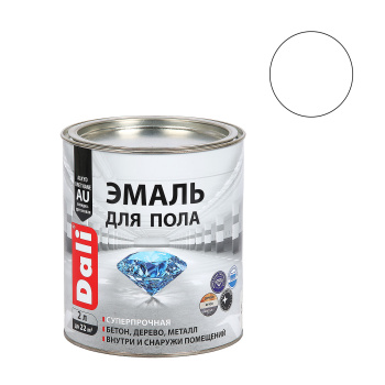 Эмаль алкидно-уретановая для пола белая 2 л ДАЛИ База А *1/3/192