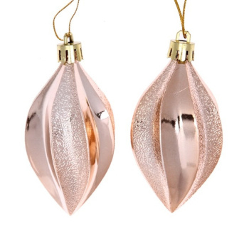 Ёлочные игрушки "Таинственное очарование" Капля 8 см (набор 2шт), шампань