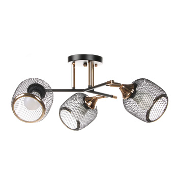 Люстра N6408/3 BK+FGD  3*40W E27 220V (d-540; h-230)  VERNER LIGHTING *1